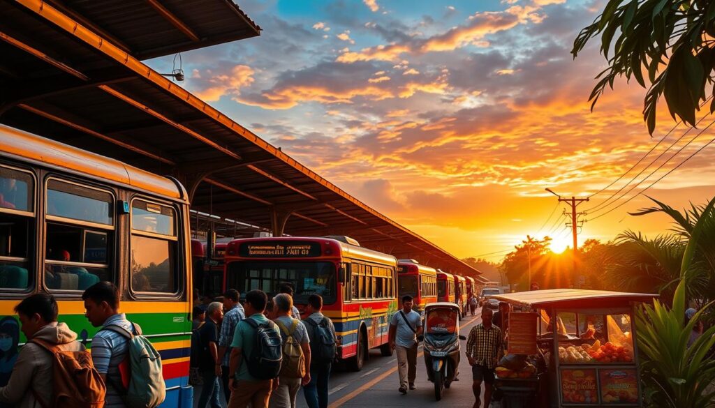 Bus transportation in Cambodia