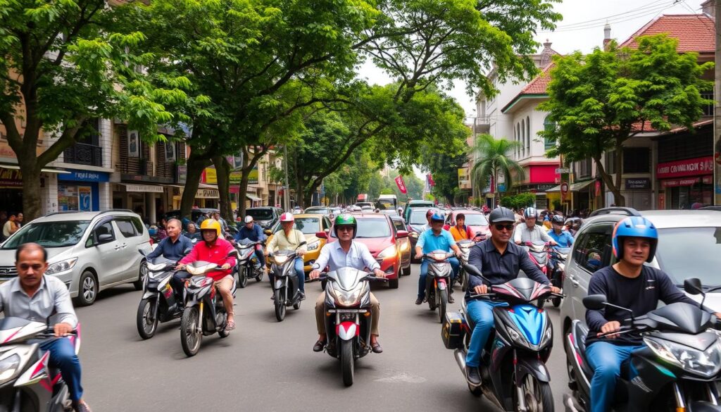 Traffic conditions in Vietnam